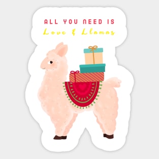 All You Need Is Love And Llama Sticker